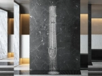 Ensemble de douche composé d'un mitigeur et d'une colonne de douche chromée. Cet ensemble de barre de douche offre un design élégant. GARANTIE 5 ANS, LIVRAISON OFFERTE 5 à 6 Jours